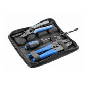 Пресс-клещи для обжима проводов, 6 сменных матриц HOEGERT HT1P177, фото  | SNABZHENIE.com.ua