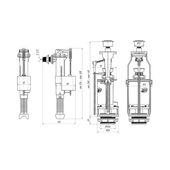 Комплект для бачка унитаза ANIplast FV8010СEU с боковой подводкой 1/2, фото  | SNABZHENIE.com.ua