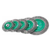 Щетка дисковая для сварщиков 150 х 6 х 22,2 мм скрученная жгутами нержавеющая проволока 0,5 мм 12500 об/мин LESSMANN (47480148)