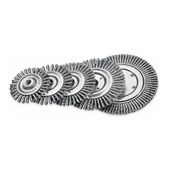 Щетка дисковая для сварщиков 178 х 6 х 22,2 мм скрученная жгутами стальная проволока 0,5 мм 12500 об/мин LESSMANN (47520176)