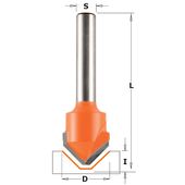 Фреза V-образная CMT 915.001.11 для Alucobond 18x7,4x60 мм, хвостовик 8 мм, фото  | SNABZHENIE.com.ua