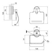 Держатель для туалетной бумаги Lidz CRM 114.03.01, фото , изображение 2 | SNABZHENIE.com.ua