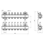 Коллектор Icma 1, 9 выходов с расходомерами, модель K013 SD00005246, фото , изображение 2 | SNABZHENIE.com.ua