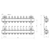 Коллектор Icma 1 с 11 выходами и расходомерами №K013 SD00005250, фото , изображение 2 | SNABZHENIE.com.ua