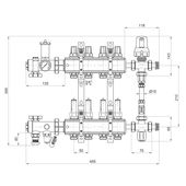 Коллекторная группа Icma 1, 4 выхода с расходомером, фото , изображение 2 | SNABZHENIE.com.ua