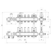 Коллекторная группа Icma 1-6 выходов с расходомером K0111, новая, фото , изображение 2 | SNABZHENIE.com.ua