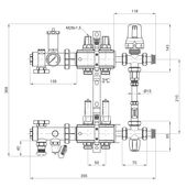 Коллекторная группа Icma 1/2 с расходомером, 2 выхода, №K0111, фото , изображение 2 | SNABZHENIE.com.ua