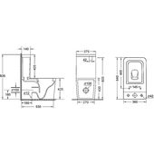 Унітаз-компакт Qtap Crow безободковий з сидінням Soft-close QT05222170W, фото , зображення 2 | SNABZHENIE.com.ua
