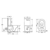 Унітаз-компакт Qtap Stork безободковий з сидінням Soft-close QT15222178W, фото , зображення 2 | SNABZHENIE.com.ua