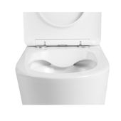 Унітаз-компакт Qtap Stork безободковий з сидінням Soft-close QT15222178W, фото , зображення 5 | SNABZHENIE.com.ua