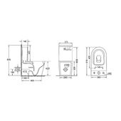 Унітаз-компакт Qtap Stork безободковий, сидіння Soft-close, фото , зображення 2 | SNABZHENIE.com.ua