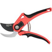 Секатор YATO с округлыми лезвиями, регулировка разводки, Ø 12-20 мм, 208 мм, фото , изображение 2 | SNABZHENIE.com.ua