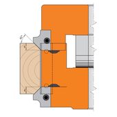 Фреза CMT двусторонняя 139x50 мм, фаска 45°, радиус, посадка 50 мм, фото , изображение 3 | SNABZHENIE.com.ua