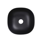 Раковина-чаша Qtap Kolibri 410x410x150, матовая черная, фото  | SNABZHENIE.com.ua