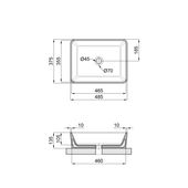 Раковина-чаша Qtap Tern 475х370х140, белая, фото , изображение 2 | SNABZHENIE.com.ua