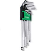 Набір шестигранників дюймових з кулею TOPTUL 1/16-3/8 9 од. GBAL0901, фото  | SNABZHENIE.com.ua