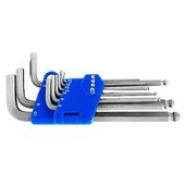 Набір шестигранних ключів S&R HX 9 шт (1,5-10 мм) в пластиковій кліпсі, фото  | SNABZHENIE.com.ua