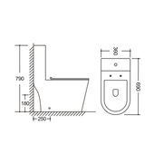 Унітаз-моноблок Qtap Kolibri Ultra Quiet безободковий з сидінням Soft-close, білий, фото , зображення 2 | SNABZHENIE.com.ua