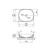 Раковина-чаша Qtap Aquarius 465x375x115 мм, белая, фото , изображение 2 | SNABZHENIE.com.ua