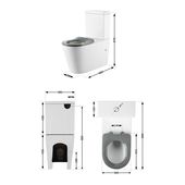 Унітаз напольний Qtap Freedom Rimless безободковий Soft-Close БІЛИЙ QT22226098W, фото , зображення 2 | SNABZHENIE.com.ua