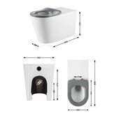 Унітаз Qtap Freedom інклюзивний безбачковий Rimless Soft-close БІЛИЙ, фото , зображення 2 | SNABZHENIE.com.ua