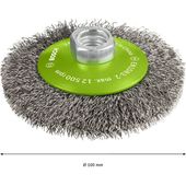 Щетка коническая 100 мм, витая, нержавейка М14 BOSCH 2608622108, фото , изображение 4 | SNABZHENIE.com.ua