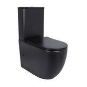 Унітаз підлоговий Qtap Robin Ultra Quiet безободковий з сидінням Soft-Close MATT BLACK QT13226083AMB, фото  | SNABZHENIE.com.ua