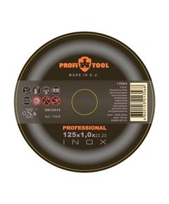 Круг отрезной по металлу 125 х 1,0 х 22,2 мм PROFITOOL Inox Professional F41