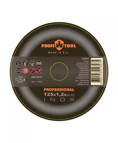 Круг отрезной по металлу 125 х 1,2 х 22,2 мм PROFITOOL Inox Professional F41