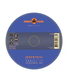 Круг шлифовальный лепестковый 125 x 22,23 мм PROFITOOL Industrial CERAMIC 40 (72036)