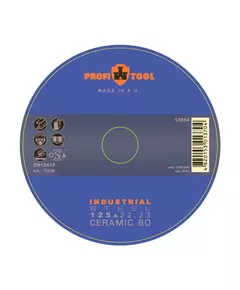 Круг шлифовальный лепестковый 125 x 22,23 мм PROFITOOL Industrial CERAMIC 80 (72038)