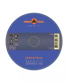 Круг шлифовальный лепестковый 125 x 22,23 мм PROFITOOL Industrial CERAMIC 120 (72039)