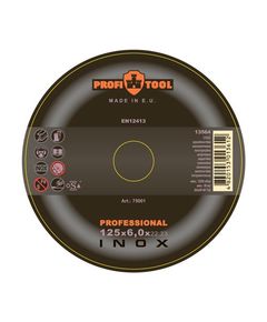Круг зачистной по металлу 125 х 6,0 х 22,2 мм PROFITOOL Inox Professional F27