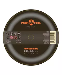 Круг зачистной по металлу 230 х 6,0 х 22,2 мм PROFITOOL Inox Professional F27