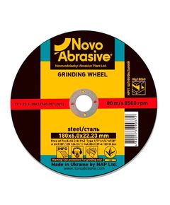 Круг шлифовальный 230x6,0x22,2 по металлу тип 27 NOVOABRASIVE WG27, фото  | SNABZHENIE.com.ua