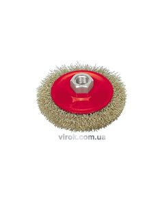 Щітка - крацовка VOREL плоска з гайкою М14, &Oslash;-100мм, фото  | SNABZHENIE.com.ua