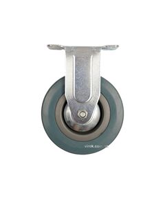 Колесо до візка Ø= 50 мм, b= 16 мм VOREL; сіра гума, зі штивною опорою; h=72мм, навантаж.-20кг, фото  | SNABZHENIE.com.ua