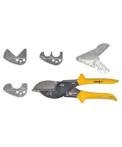 Поліфункційні ножиці по гумі і пластику VOREL l= 220мм, леза l=60мм з 4 додатковими насадками, фото  | SNABZHENIE.com.ua