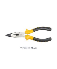 Щипцы тонкогубцы VOREL гнутые, l= 180 мм, фото  | SNABZHENIE.com.ua