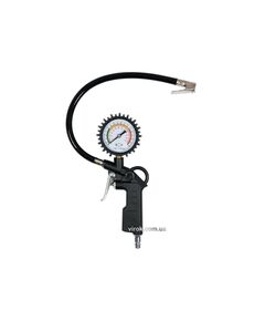 Пневматичний алюмінієвий пістолет VOREL для накачування шин з манометром, 0-6Bar і шлангом 35 см, фото  | SNABZHENIE.com.ua