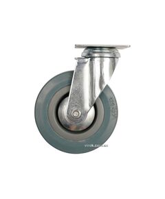 Колесо до візка Ø=50 мм, b=16 мм VOREL; сіра гума, з обертовою опорою; h=72 мм, навантаження - 20 кг[100], фото  | SNABZHENIE.com.ua