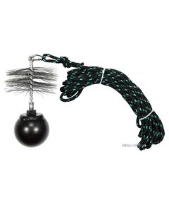 Набір для очищення димарів VOREL: шнур &Oslash;= 6 мм, l= 10 м; йорж &Oslash;= 125 мм; гиря- 1.3 кг, фото  | SNABZHENIE.com.ua