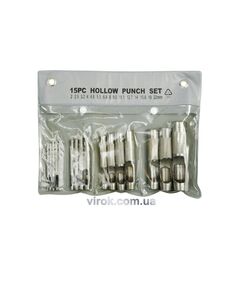 Пробійник для шкіри VOREL Набір 2-22мм 15шт., фото  | SNABZHENIE.com.ua