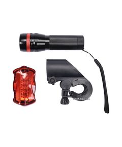 Фонарь для велосипеда светодиодный и задний габаритный VOREL: 3Вт, 150лм, питание - 3AAA и 2AA батареи, фото  | SNABZHENIE.com.ua