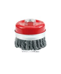 Щітка - крацовка VOREL чашкоподібна, з гайкою М14, &Oslash;-100мм підсилені, фото  | SNABZHENIE.com.ua