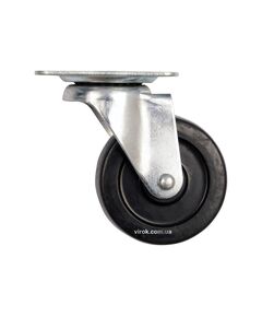 Колесо до візка поліпропіленове Ø=40мм, b=17мм VOREL з обертовою опорою; h=54мм, навантаження-20 кг [260], фото  | SNABZHENIE.com.ua