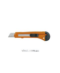 Ніж VOREL з висувним лезом з відломними сегментами: М= 18 мм, пластиковий корпус, фото  | SNABZHENIE.com.ua