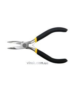 Щипці тонкогубці міні VOREL: вигнуті, L= 125 мм, з ізольованими ручками, фото  | SNABZHENIE.com.ua