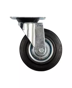 Колесо для візка 100 мм, b = 27 мм VOREL з опорою, що обертається; h = 130 мм, навантаження 60 кг (VO-87312), фото  | SNABZHENIE.com.ua