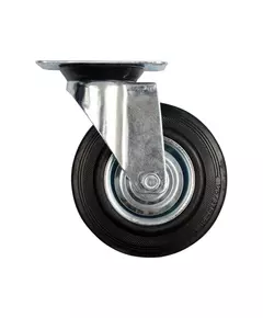 Колесо для візка 125 мм, b = 34 мм VOREL з опорою, що обертається; h = 155 мм, навантаження 100 кг (VO-87313), фото  | SNABZHENIE.com.ua